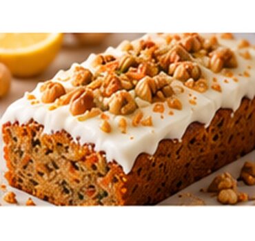 Moist Carrot cake with Cream Cheese-Slice