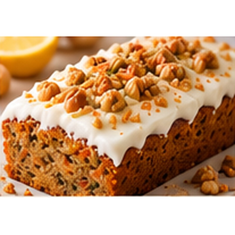 Moist Carrot cake with Cream Cheese-Slice