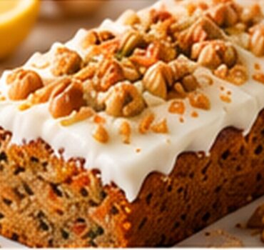 Moist Carrot cake with Cream Cheese-Slice