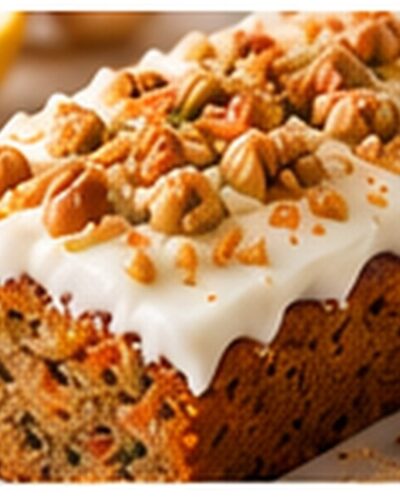 Moist Carrot cake with Cream Cheese-Slice