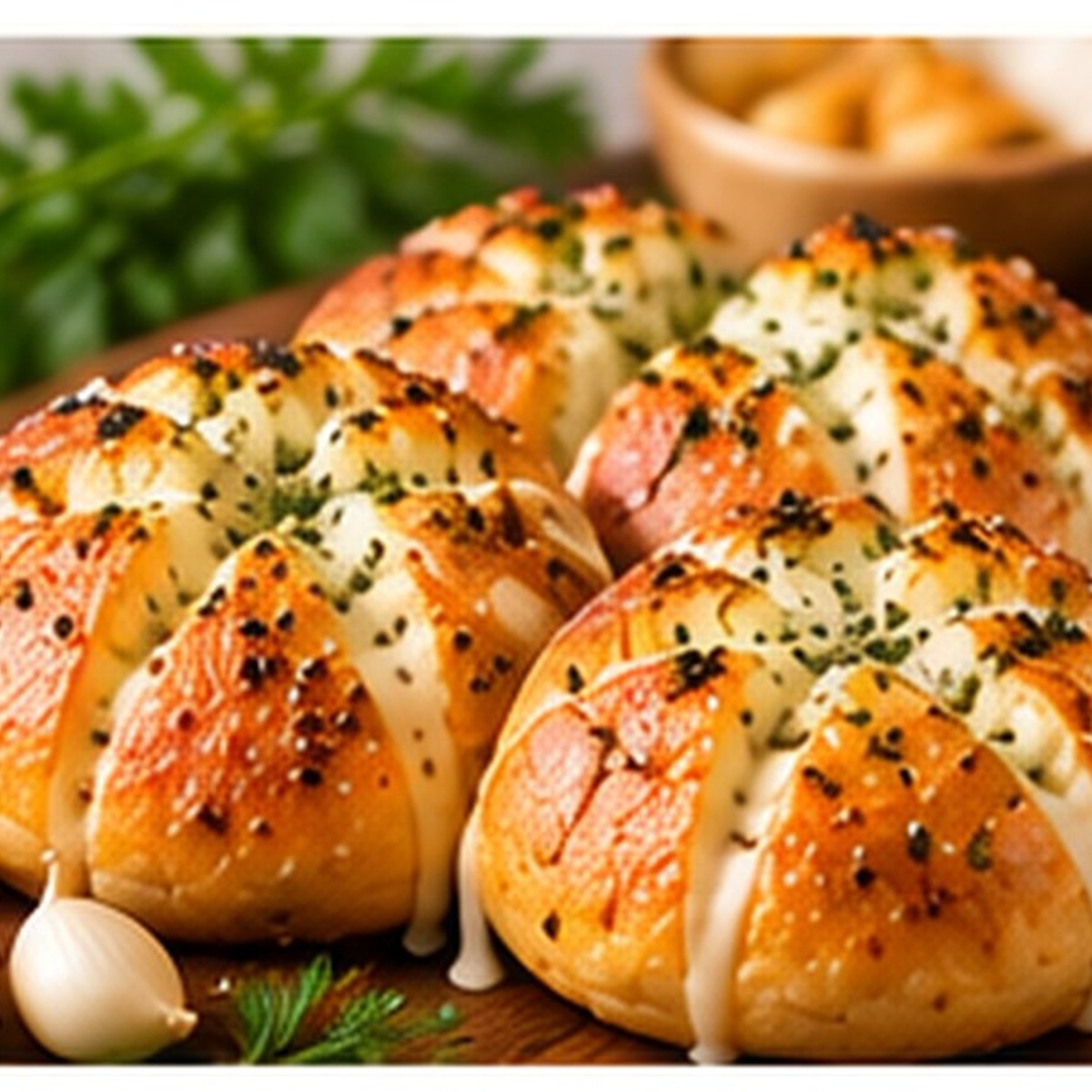 Korean Cream Cheese Garlic Buns